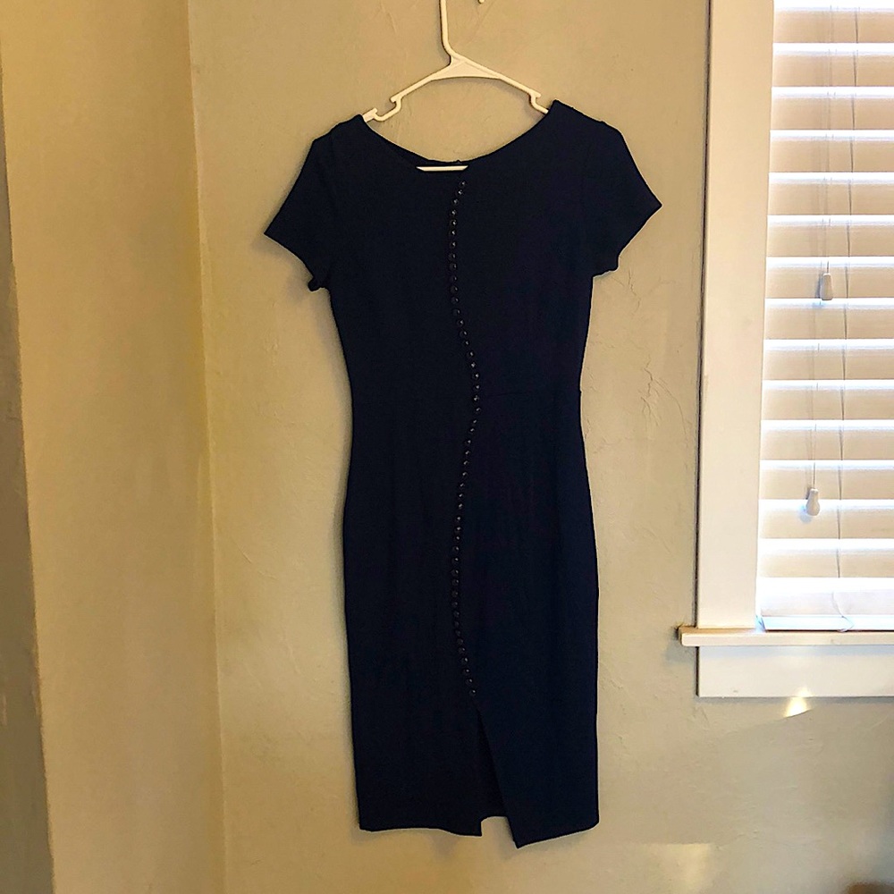 Navy Blue Pencil Dress
